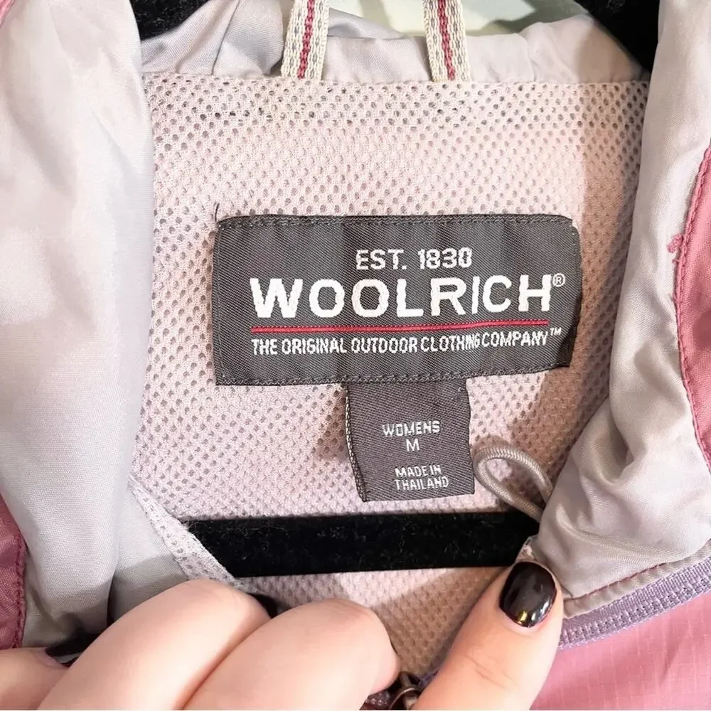 Woolrich Women's Zip Up Windbreaker Light Pink Size Medium - Picture 4 of 16